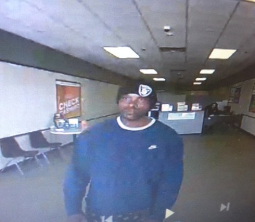 Lemoore police seek this suspect in the Sept. 27 robbery of a local check-cashing store.